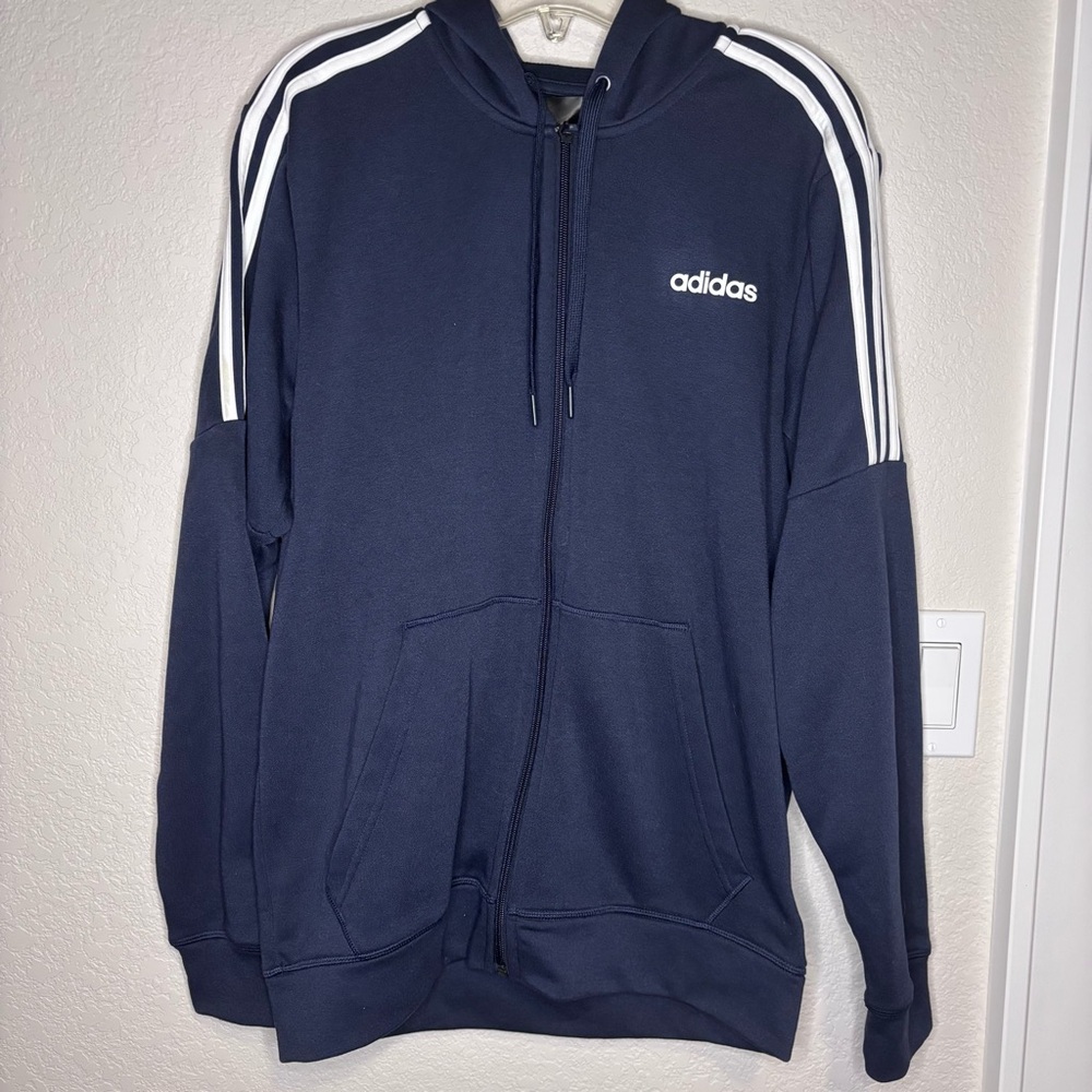 Adidas‎ Men's Zip-Up Climalite Navy Hoodie
